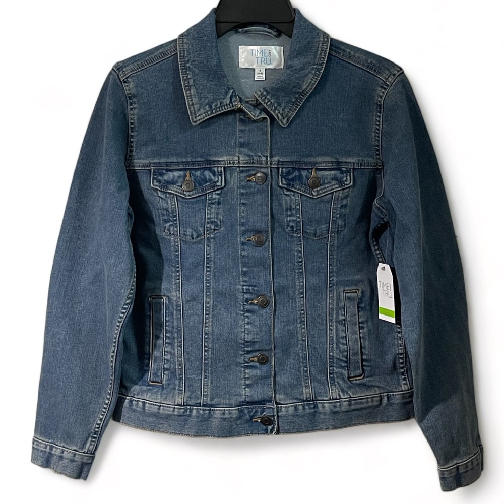 Time and Tru Women's Denim Jacket, Size S, Blue | New - Picture 3 of 7